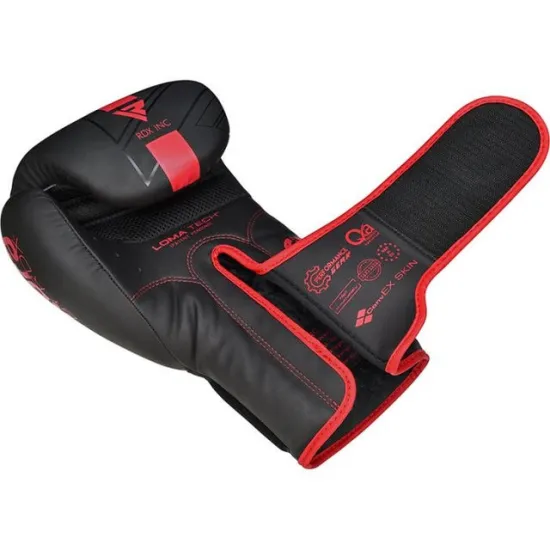 Боксерские перчатки RDX F6 Kara Matte Red 6 унций (капа в комплекте)