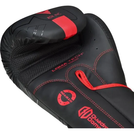Боксерские перчатки RDX F6 Kara Matte Red 6 унций (капа в комплекте)