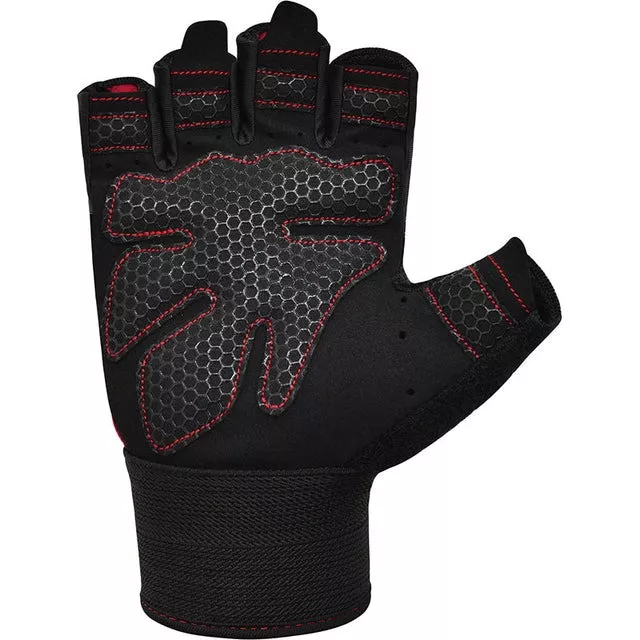 Перчатки для фитнеса RDX W1 HALF RED-S