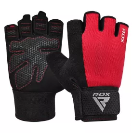 Перчатки для фитнеса RDX W1 Half Red Plus S