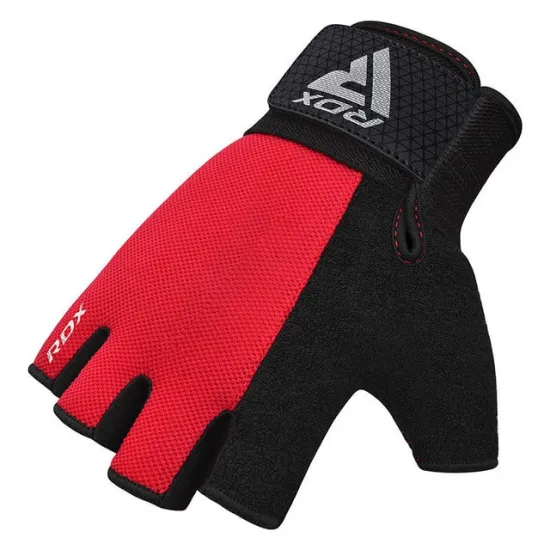 Рукавички для фітнесу RDX W1 HALF RED PLUS-S