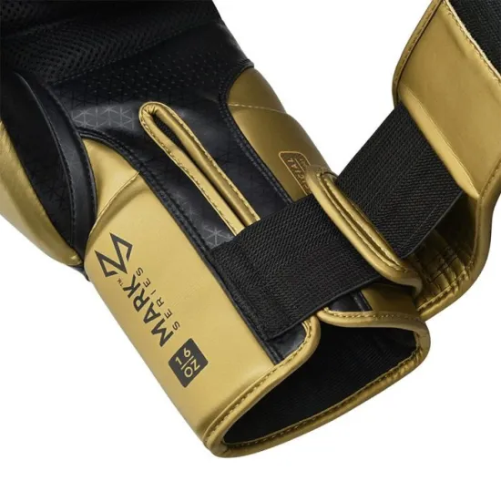 Боксерские перчатки RDX MARK PRO SPARRING TRI LIRA 2 GOLDEN-10 унций (капа в комплекте)