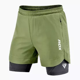 Компресійні шорти для RDX MMA T16 Green-S