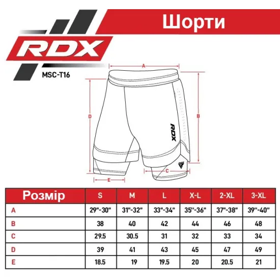 Компрессионные шорты для RDX MMA T16 Green-S