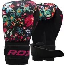 Боксерские перчатки RDX FL-3 FLORAL BLACK-8 унций (капа в комплекте)