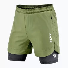 Компрессионные шорты для RDX MMA T16 Green-L