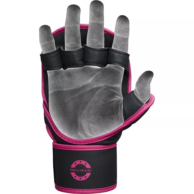 Перчатки для ММА F6 MATTE PINK PLUS-XS/S  (капа в комплекті)