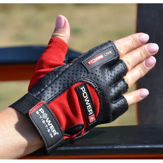 Перчатки для фітнесу Power System PS-2500 Power Plus Black/Red XS
