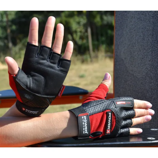 Перчатки для фітнесу Power System PS-2500 Power Plus Black/Red XS
