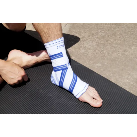 Бандажі на гомілкостоп Power System PS-6009 Ankle Support Pro Blue/White S/M  (1шт.)