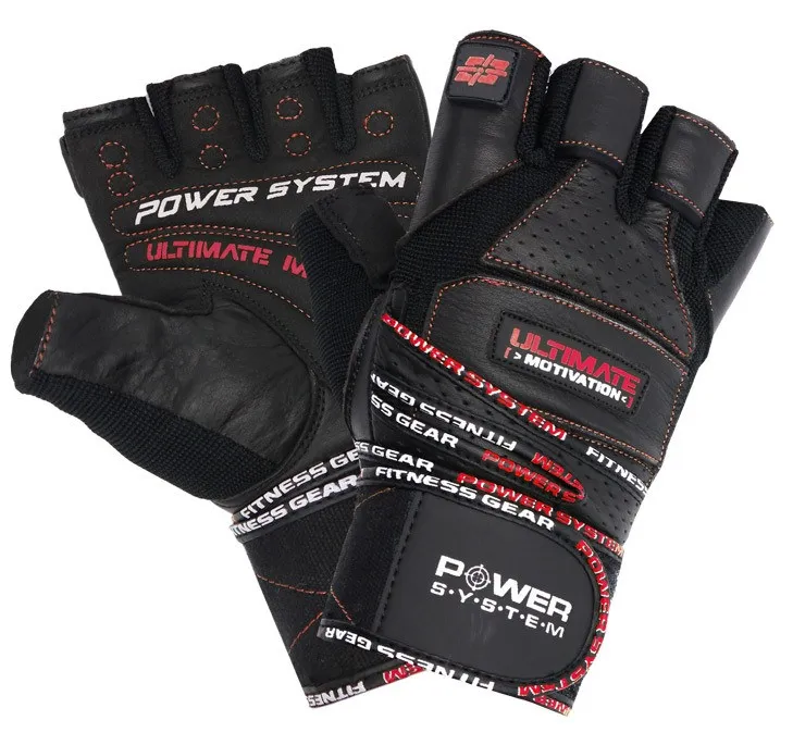 Перчатки для фитнеса Power System PS-2810 Ultimate Motivation Black/Red Line M