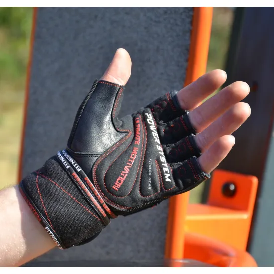 Рукавички для фітнесу Power System PS-2810 Ultimate Motivation Black/Red Line M