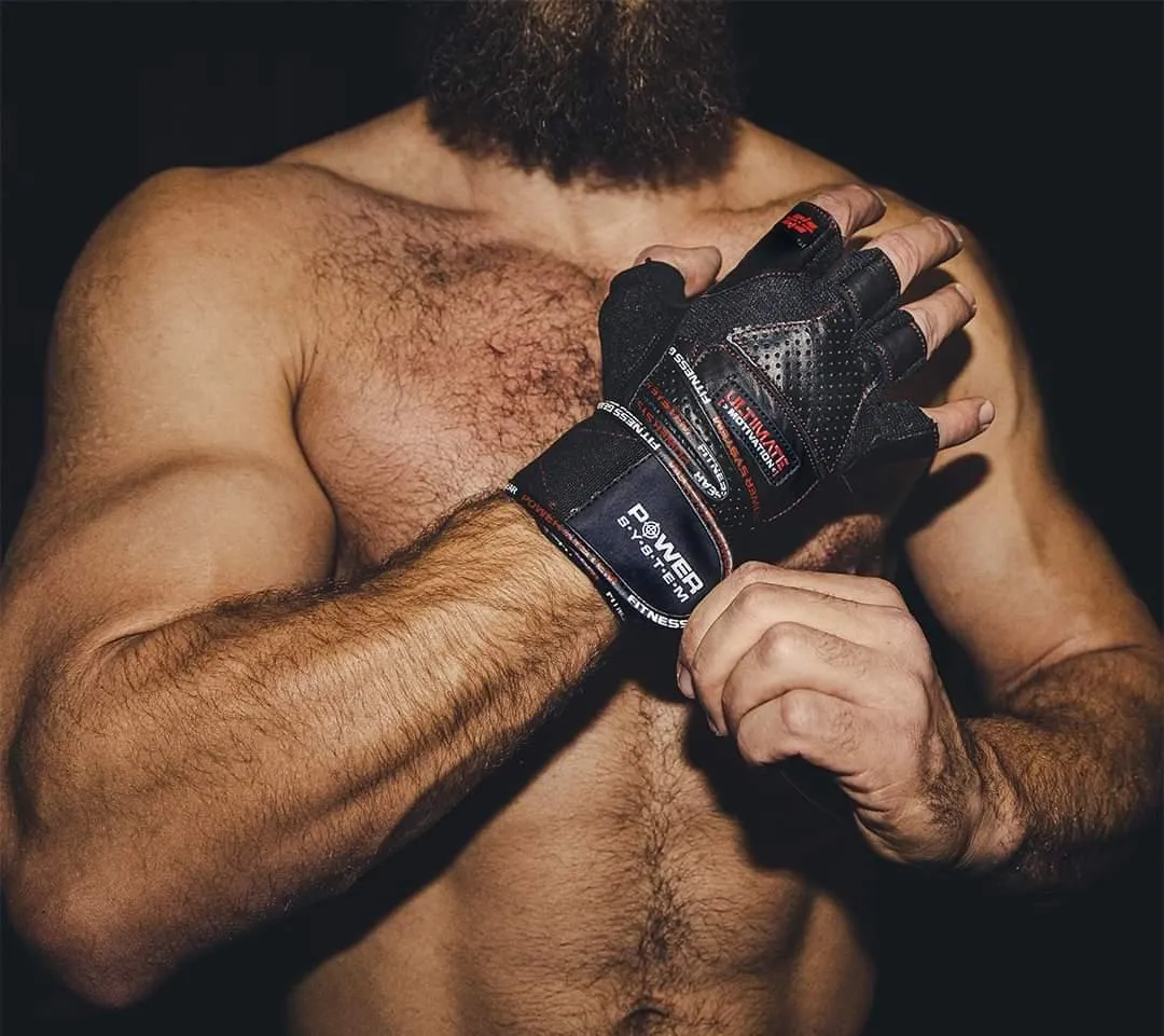 Перчатки для фитнеса Power System PS-2810 Ultimate Motivation Black/Red Line M