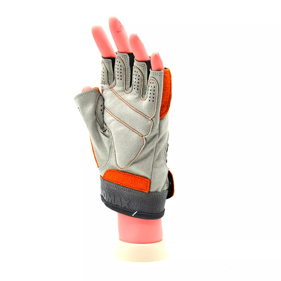 Рукавички для фітнесу MadMax MFG-850 Crazy Grey/Orange S