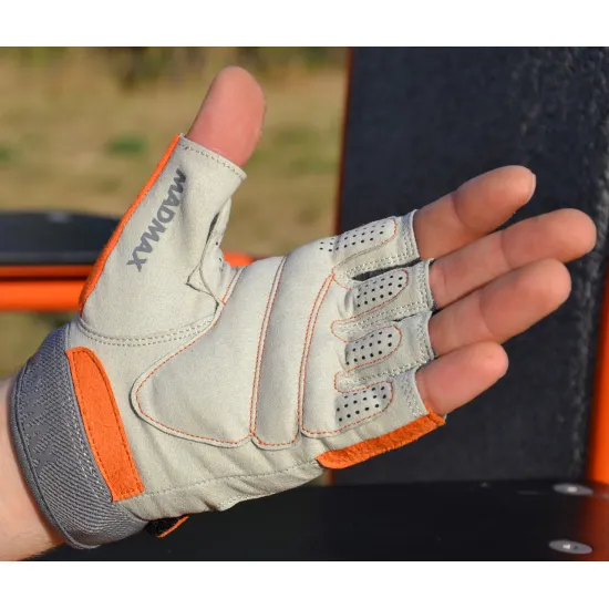 Перчатки для фитнеса MadMax MFG-850 Crazy Grey/Orange S