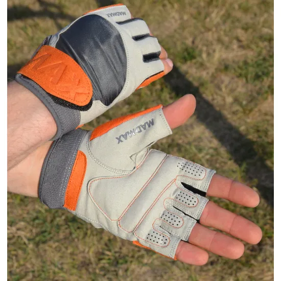 Перчатки для фитнеса MadMax MFG-850 Crazy Grey/Orange S