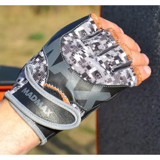 Перчатки для фитнеса MadMax MFG-831 Grey/Digital Camo S