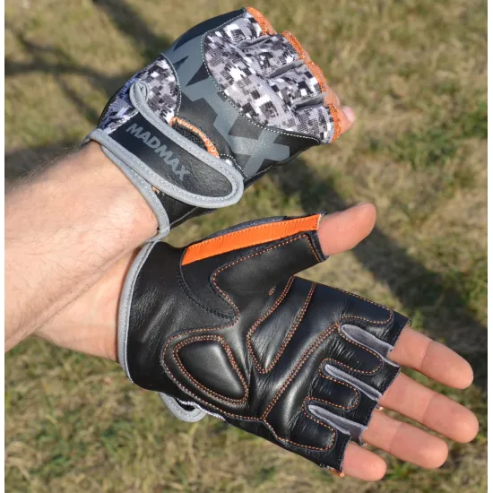 Перчатки для фитнеса MadMax MFG-831 Grey/Digital Camo S