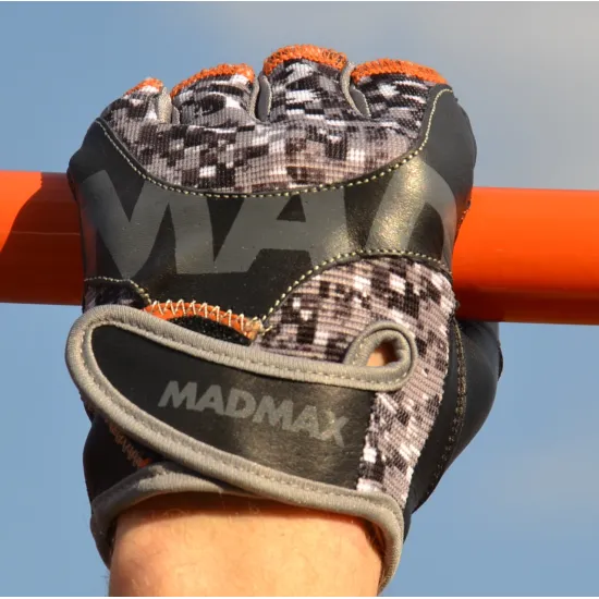 Перчатки для фитнеса MadMax MFG-831 Grey/Digital Camo S