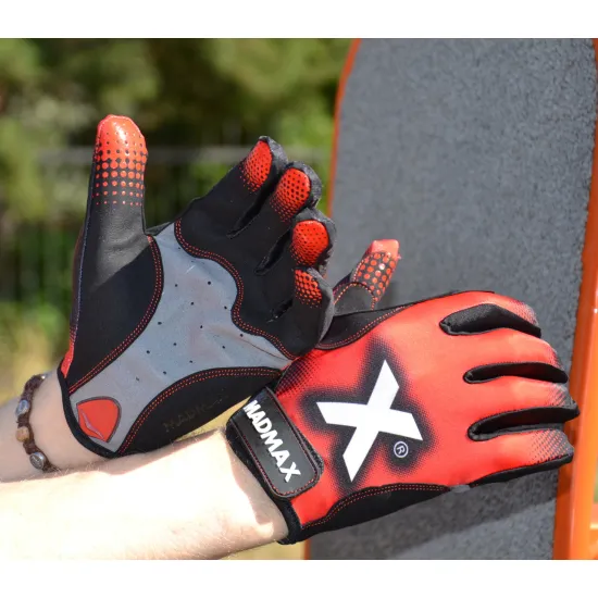 Перчатки для фитнеса MadMax MXG-101 X Gloves Black/Grey/Red S