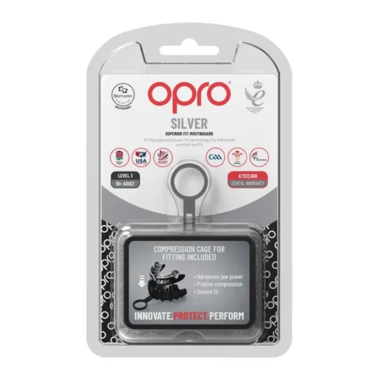 Капа OPRO Silver UFC White/Silver-детская