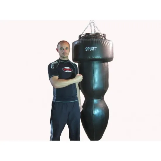Боксерський мішок Spurt SP-001 аперкотний силует 150см 60-80кг Чорний