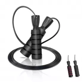 Скакалка швидкісна з протиковзкими ручками 4yourhealth 2.5m. Premium Jump Rope 2488 Чорна