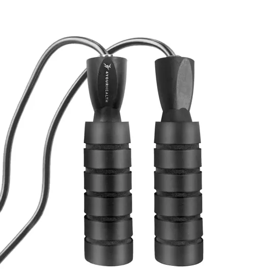Скакалка швидкісна з протиковзкими ручками 4yourhealth 2.5m. Premium Jump Rope 2488 Чорна