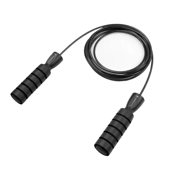 Скакалка швидкісна з протиковзкими ручками 4yourhealth 2.5m. Premium Jump Rope 2488 Чорна