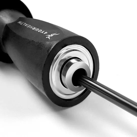 Скакалка швидкісна з протиковзкими ручками 4yourhealth 2.5m. Premium Jump Rope 2488 Чорна