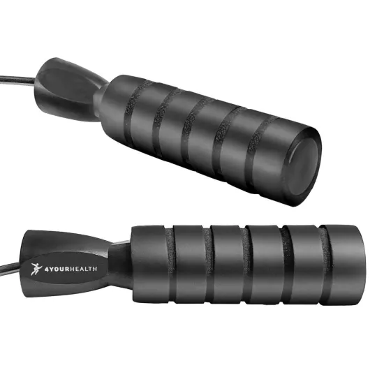 Скакалка швидкісна з протиковзкими ручками 4yourhealth 2.5m. Premium Jump Rope 2488 Чорна