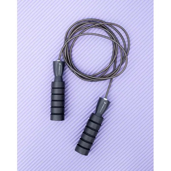 Скакалка швидкісна з протиковзкими ручками 4yourhealth 2.5m. Premium Jump Rope 2488 Чорна