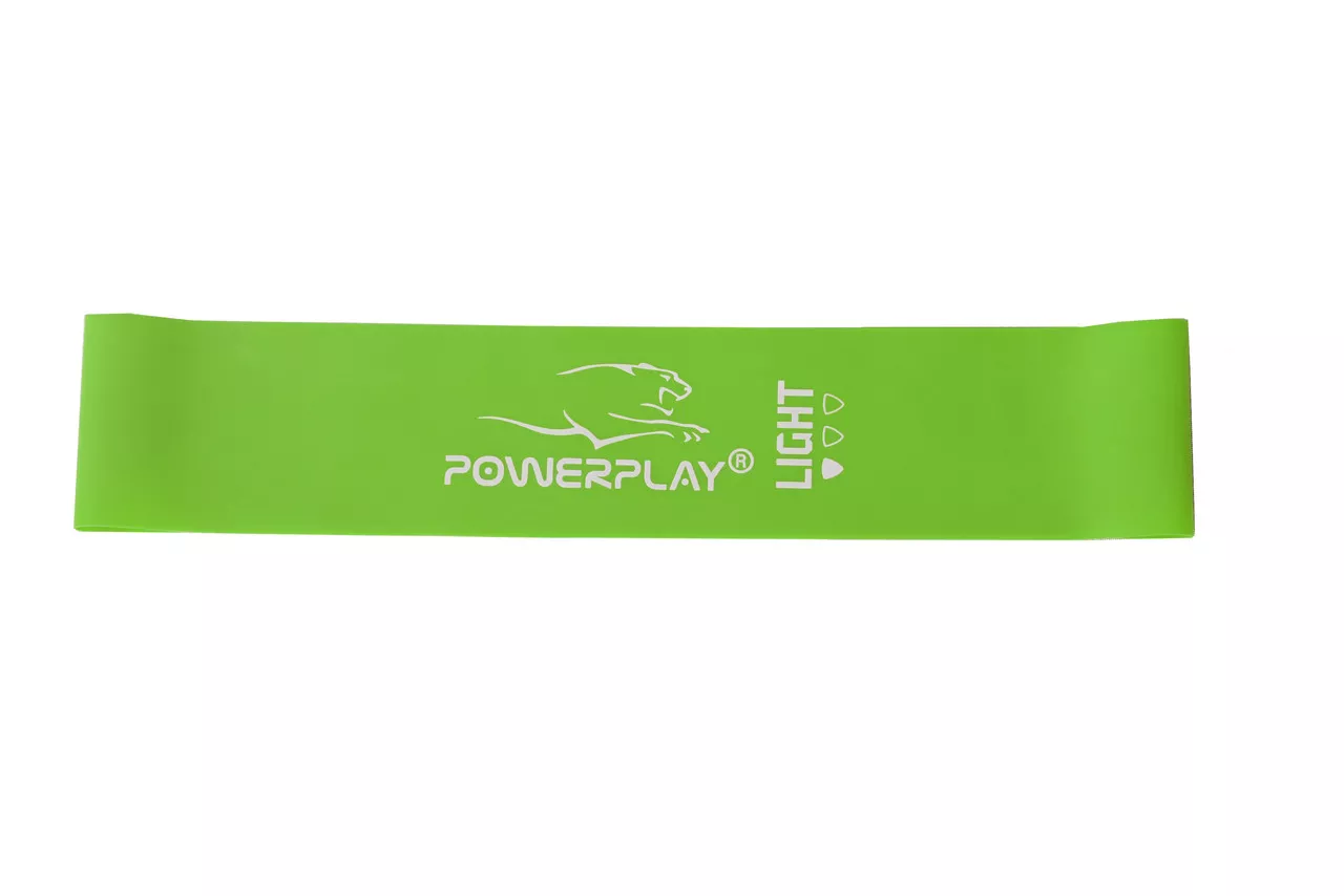 Фитнес резинка PowerPlay 4114 Light зеленая 5,5кг