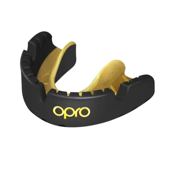 Капа для брекетов OPRO Gold Braces под брекеты Black/Gold-взрослая
