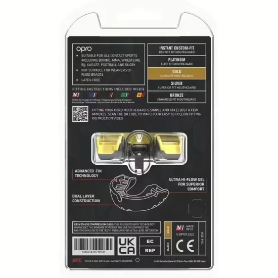 Капа OPRO Gold UFC Black/Gold-доросла 