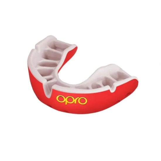 Капа OPRO Gold Red/Pearl-доросла