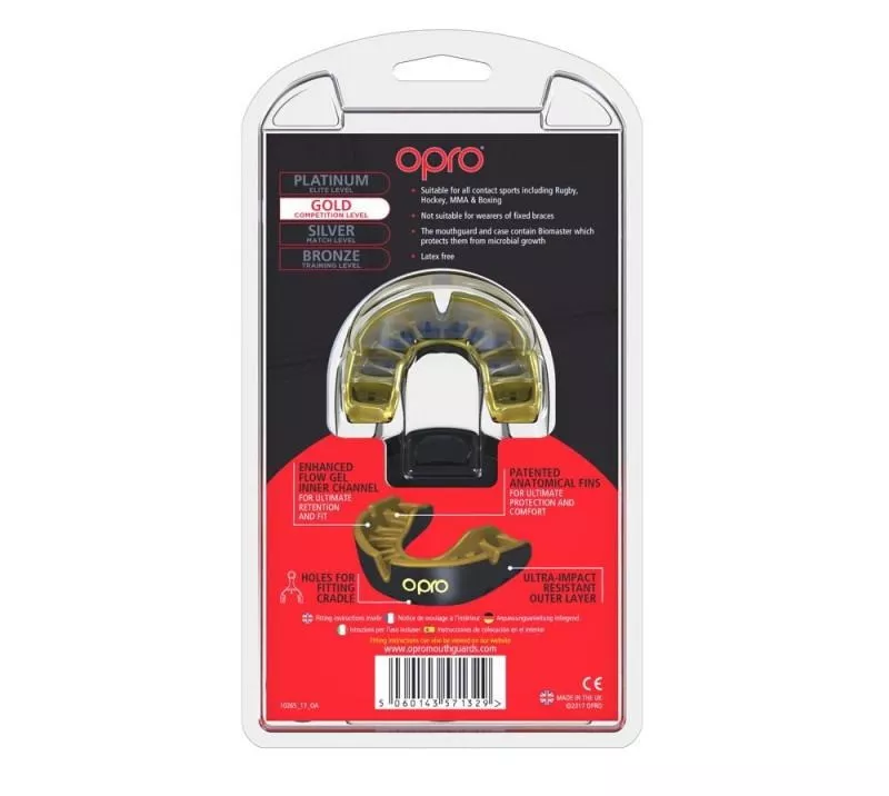 Капа OPRO Gold Black/Gold-доросла