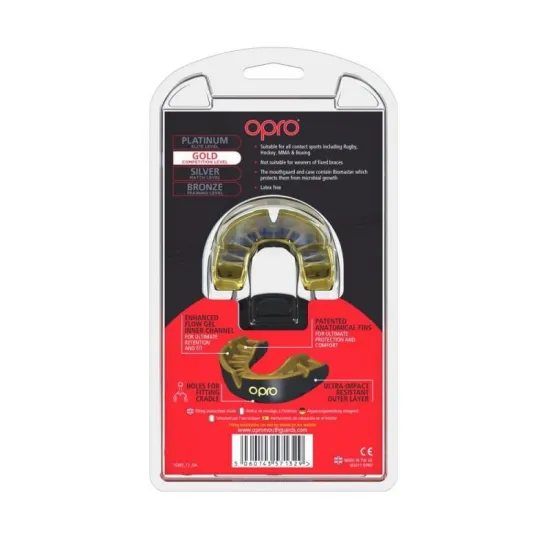Капа OPRO Gold Black/Gold-доросла
