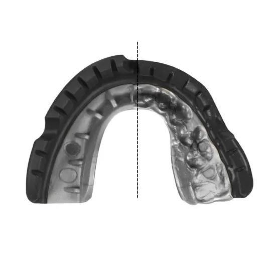 Капа для брекетів OPRO Gold Braces під брекети Blackl/Silver-доросла