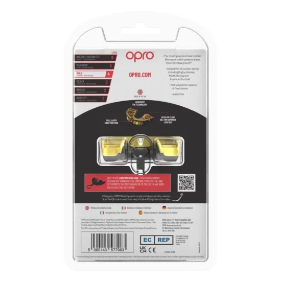Капа OPRO Gold Grillz Black/Gold-доросла