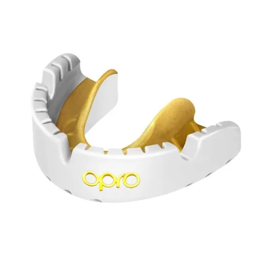 Капа для брекетов OPRO Gold Braces под брекеты White/Gold-взрослая 