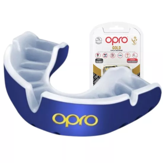 Капа OPRO Gold Blue/Pearl-доросла