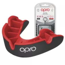 Капа OPRO Silver Black/Red-взрослая