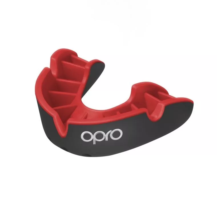 Капа OPRO Silver Black/Red-взрослая