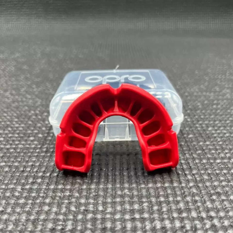 Капа OPRO Silver Black/Red-взрослая