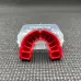 Капа OPRO Silver Black/Red-взрослая