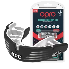 Капа OPRO Instant Custom-Fit UFC Silver/Black-взрослая