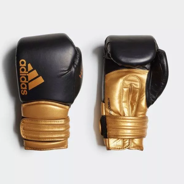 Боксерські рукавички Adidas Hybrid 300 Чорний/золотий 10 унцій