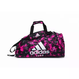 Сумка-рюкзак Adidas Judo (2 в 1) с серебряным логотипом Розовая 62х31х31см