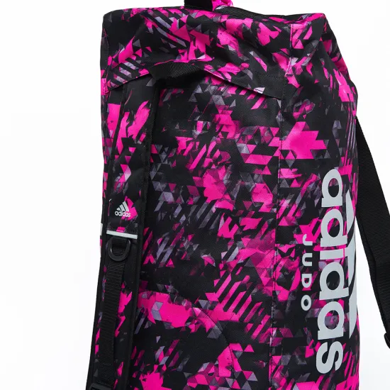 Сумка-рюкзак Adidas Judo (2 в 1) с серебряным логотипом Розовая 62х31х31см